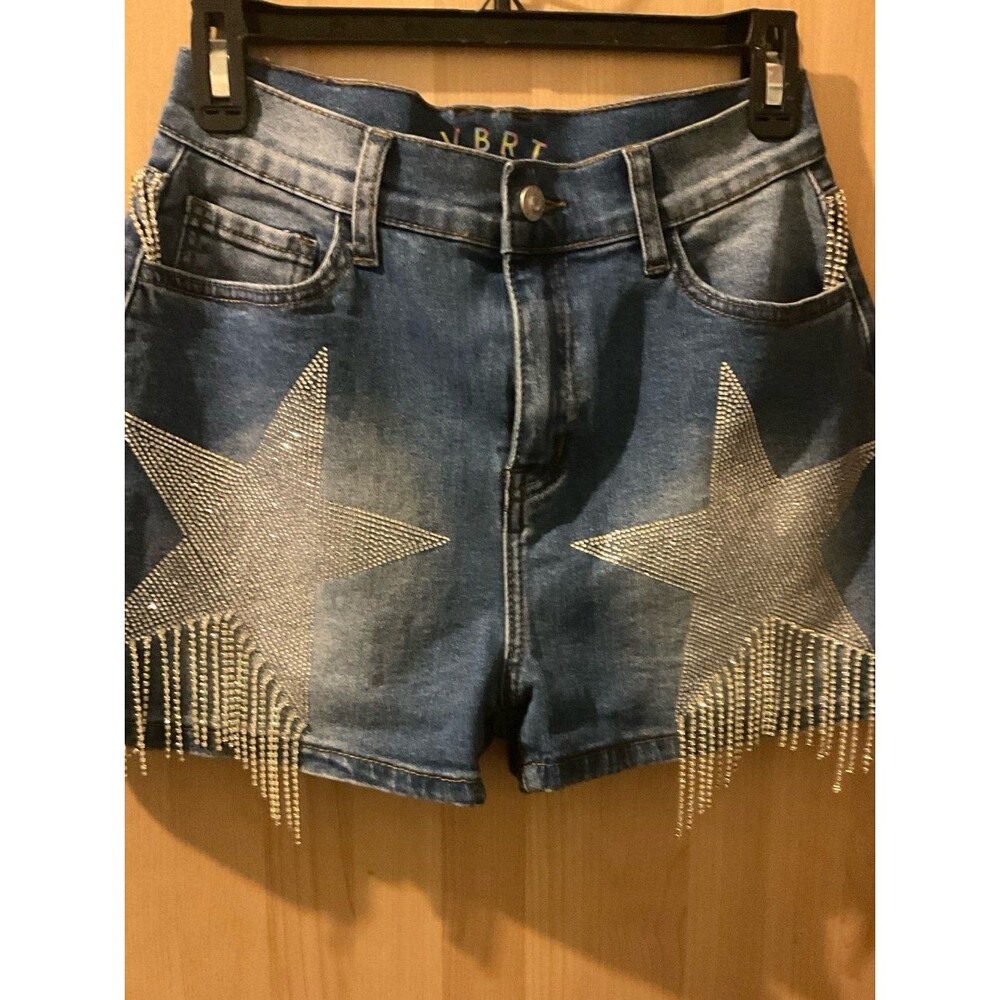 Western rhinestone star shorts
